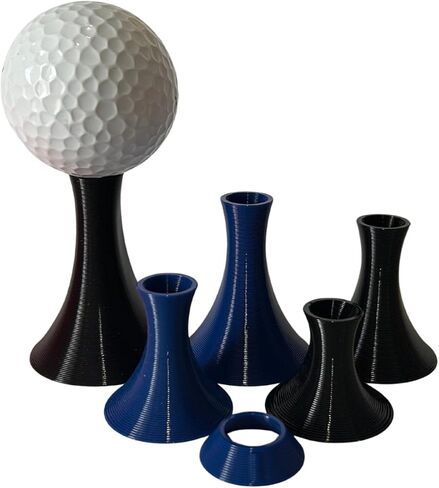 Golf Simulator Tees - Ultra-Durable TPU Tees for Launch Monitor, Winter & Indoor Golf - 5/6-Pack - Power Pyramidz Nuclear Drive Series in Saudi Arabia
