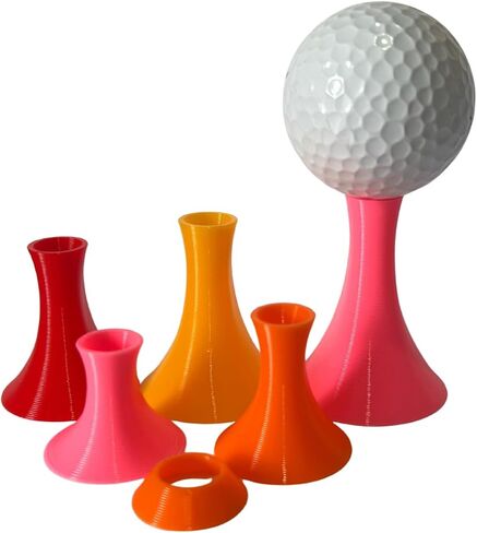 Golf Simulator Tees - Ultra-Durable TPU Tees for Launch Monitor, Winter & Indoor Golf - 5/6-Pack - Power Pyramidz Nuclear Drive Series in Saudi Arabia