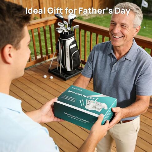 Golf Practice Kit, 68 Pcs Swing Training Aid & Accessories for Men, Rubber Mat Tees, Impact Tape, Bamboo Tees & Storage Bag, Ideal Golf Gifts for Men and Golfers in Kuwait