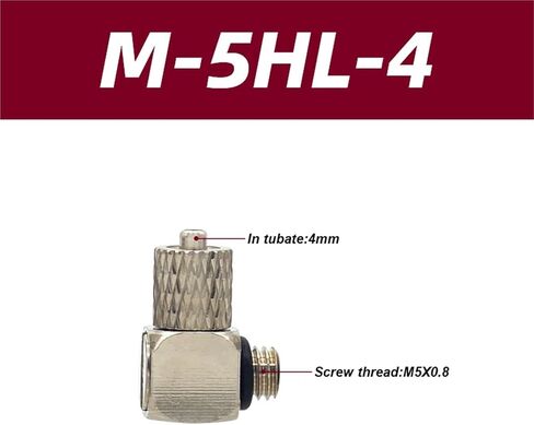 M Miniature Fittings M-5H-4 M-5HL-4 Male Thread Pneumatic Pipe Air Hose Quick Fitting Mini Connector M3 M4 M5 M6 1Pcs(M-5HL-4) in Saudi Arabia