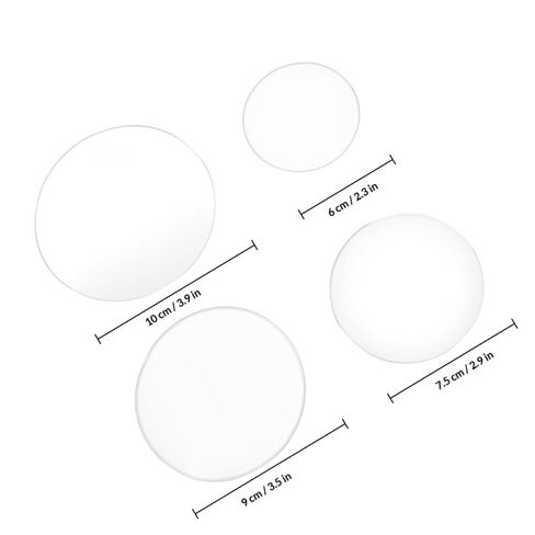 4pcs Thickened Borosilicate Watch Glass Set 60mm 75mm 90mm 100mm High Temperature Resistant Beaker Covers Laboratory Glassware for School Chemistry in Saudi Arabia