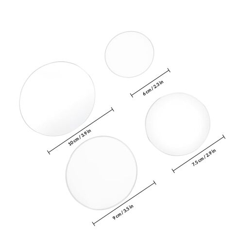 4pcs Thickened Watch Glass Set 60mm-100mm Heat Resistant Evaporating Dish Covers Laboratory Glassware Chemistry Equipment for School and Scientific Experiments in Saudi Arabia