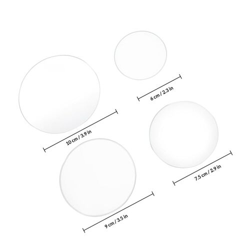 FOMIYES 4pcs Laboratory Watch Glass Set, Thickened High-Temperature Resistant Glass Surface Dishes, 60mm 75mm 90mm 100mm Chemistry Beaker Covers for School and Lab Use in Saudi Arabia