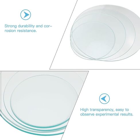 minkissy 8pcs Heat-Resistant Thickened Glass Watch Glass Set for Laboratory Teaching, School Science Experiments, Includes 60mm, 75mm, 90mm, 100mm Evaporating Dish in Saudi Arabia
