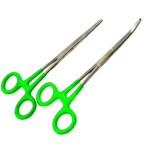 Premium German Stainless Ultimate Hemostat Forceps CLAMP Set, 2 Piece Straight + Curved (CYNAMED Brand) … in Saudi Arabia