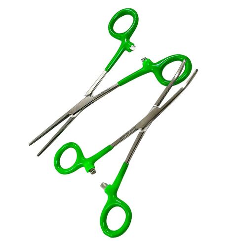 Premium German Stainless Ultimate Hemostat Forceps CLAMP Set, 2 Piece Straight + Curved (CYNAMED Brand) … in Saudi Arabia