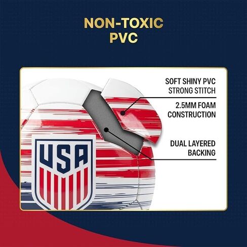 Icon Sports Officially Licensed U.S. Soccer Federation USMNT Soccer Ball Size 5 - Modern Swirl in Saudi Arabia