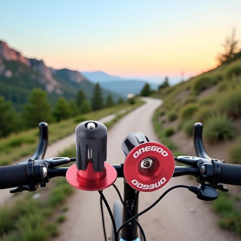 زوج واحد من غطاء نهاية قضيب مقبض الدراجة 15-20.5 مم من سبائك الألومنيوم MTB مقابس غطاء المقود ملحقات المقود للدراجات، مقابض مقود الدراجة، المقاود، سماعات الرأس والسيقان (أحمر) in Kuwait