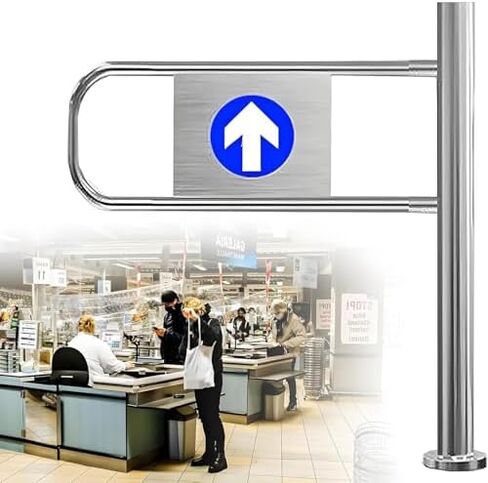One-Way Traffic Door，Automatic Rebound Swing GateAutomatic Rebound Swing Gate with Spring, Stainless Steel Barricade for Supermarket Entrance Safety, 90° Open One-Way Automatic Closing Passa in Saudi Arabia