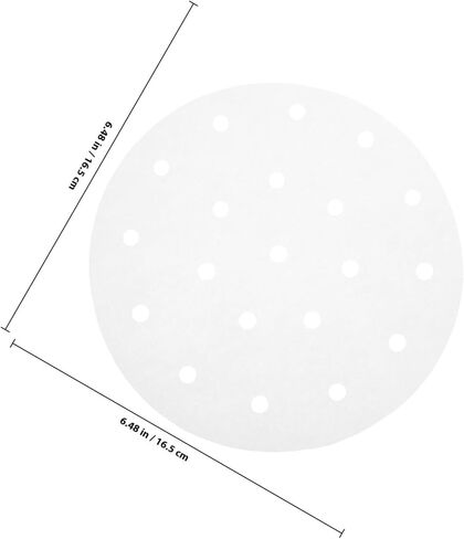 Homoyoyo 500pcs 6.5-inch Perforated Air Fryer Paper Liners and Steamer Liners Disposable round Baking Sheet for Steaming Dumplings and Oil Absorption in Saudi Arabia
