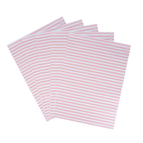 Restaurantware-RW Base 15 x 11 Inch Deli Papers, 200 Greaseproof Sandwich Wrapping Papers - No Added PFAS, Striped Design, Pink And White Paper Food Basket Liners, Microwavable, Pre-Cut Style in Saudi Arabia