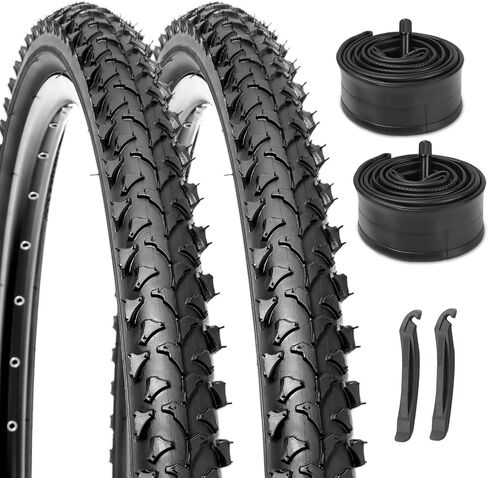 إطار بديل للدراجات الجبلية Hycline: 26x1.95/26x2.125 بوصة إطار دراجة قابل للطي مقاوم للاهتراء ومطاط بوتيل عالي الكثافة لركوب الدراجات على الطرق الوعرة والممرات in Kuwait