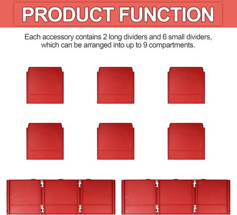 2026Upgrade 48-22-8472 Packout Divider/Organizer for Milwauke Packout 2 Drawer Tool Box Accessorie 1-pack red in Kuwait