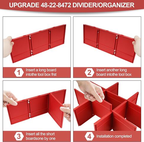 2026Upgrade 48-22-8472 Packout Divider/Organizer for Milwauke Packout 2 Drawer Tool Box Accessorie 1-pack red in Kuwait