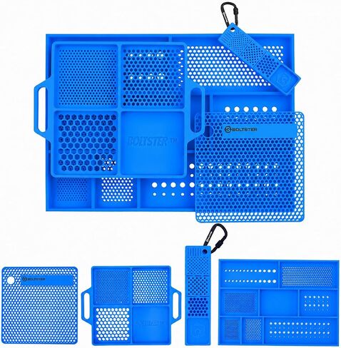 حزمة BLUE Ultimate Bundle - Bitster 2.0، المنظم الأصلي، صينية تنظيم مرنة وصينية أدوات الصندوق العلوي، نظام تنظيم التثبيت الاحترافي للميكانيكيين والكهربائيين والتدفئة والتهوية وتكييف الهواء (HVAC) in Kuwait