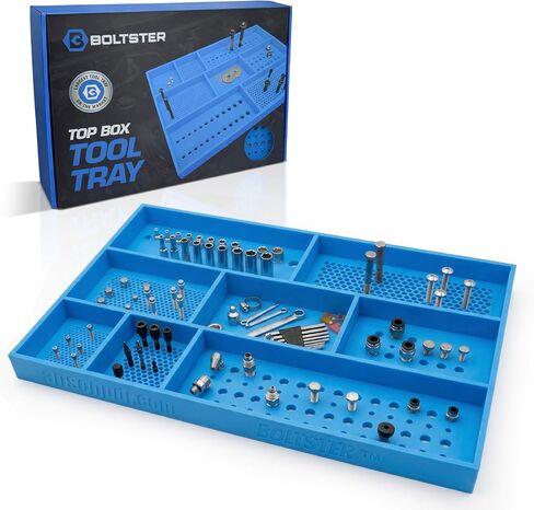 حزمة BLUE Ultimate Bundle - Bitster 2.0، المنظم الأصلي، صينية تنظيم مرنة وصينية أدوات الصندوق العلوي، نظام تنظيم التثبيت الاحترافي للميكانيكيين والكهربائيين والتدفئة والتهوية وتكييف الهواء (HVAC) in Kuwait