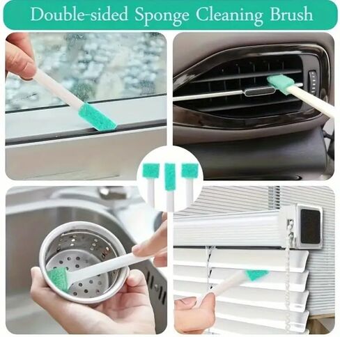 8pcs Multipurpose Soft Bristle Cleaning Brush Set-Portable Durable Plastic Handle, No Electricity Needed - for Kitchen, Bathroom, Living Room, Bedroom, Outdoor Narrow Slot & Track Cleaning in Kuwait