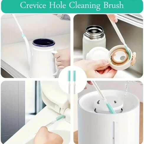 8pcs Multipurpose Soft Bristle Cleaning Brush Set-Portable Durable Plastic Handle, No Electricity Needed - for Kitchen, Bathroom, Living Room, Bedroom, Outdoor Narrow Slot & Track Cleaning in Kuwait