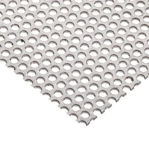 0.048" x 8" x 12", 0.140" Holes, 0.187" Centers, 304 Stainless Steel Perforated Sheet in Saudi Arabia