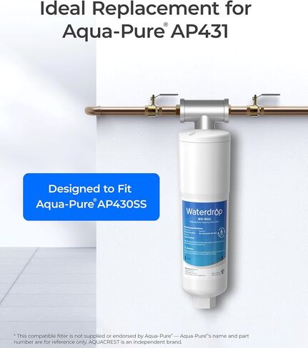 Waterdrop AP431 Replacement Cartridge for Aqua-Pure AP431 Hot Water Scale Inhibitor for AP430SS, Prevent Scale Accumulation and Protect Water Heaters, Pack of 3 in Saudi Arabia
