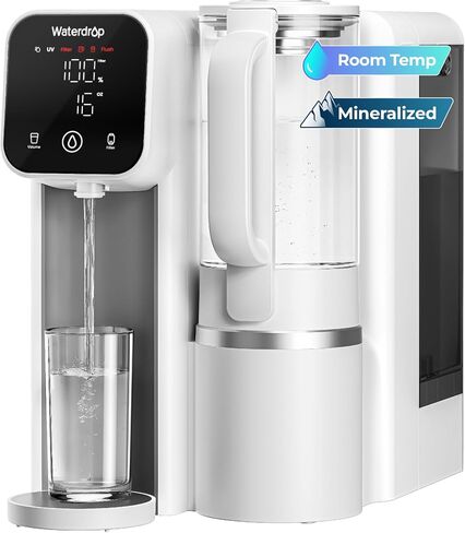Waterdrop M6SL Mineral Reverse Osmosis System Countertop Water Filter, 8-Stage, 3:1 Pure to Drain, RO System Delivers Purified Water to Glass Pitcher, NSF/ANSI 372 & 58 Certified, Room-Temperature in Saudi Arabia