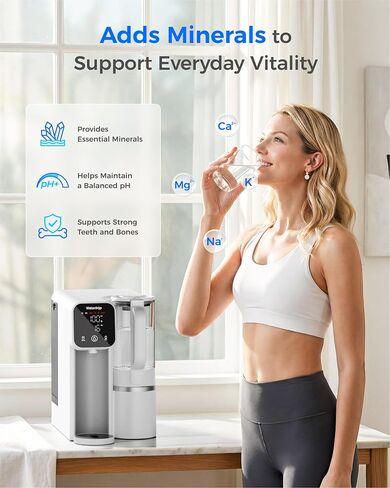 Waterdrop M6SL Mineral Reverse Osmosis System Countertop Water Filter, 8-Stage, 3:1 Pure to Drain, RO System Delivers Purified Water to Glass Pitcher, NSF/ANSI 372 & 58 Certified, Room-Temperature in Saudi Arabia