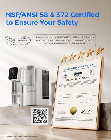 Waterdrop M6SL Mineral Reverse Osmosis System Countertop Water Filter, 8-Stage, 3:1 Pure to Drain, RO System Delivers Purified Water to Glass Pitcher, NSF/ANSI 372 & 58 Certified, Room-Temperature in Saudi Arabia
