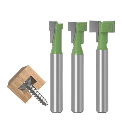 1pc T Slot Milling Cutters Hex Bolt Keyhole Bits T Slotting Router Bit Set(6X9.52MM) in Saudi Arabia