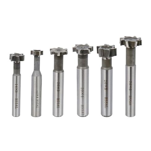 T فتحة طحن 10-32 مللي متر عالية السرعة الصلب راوتر بت صلابة المعادن Endmills أداة 1 قطعة (20x5x12x90) in Kuwait