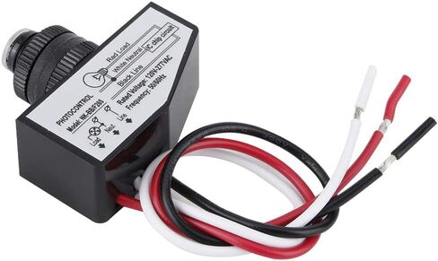 Photoelectric Switch, Energy Efficient Light Control Sensor with Auto On Off, for CFL LED Halogen Fluorescent Bulbs 120 277V AC 50 60Hz in Saudi Arabia