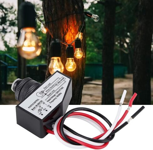 Photoelectric Switch, Energy Efficient Light Control Sensor with Auto On Off, for CFL LED Halogen Fluorescent Bulbs 120 277V AC 50 60Hz in Saudi Arabia