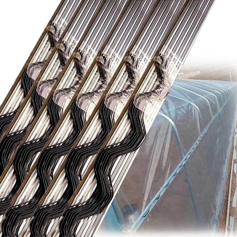 This Aluminum Greenhouse U-Channel with Steel Wire 6.5', Large Small Farm Plastic Film Fasteners Spring Wire & Lock Track, for Growing Flowers Vegetables/Winter Insulation(197ft/60m) in Saudi Arabia