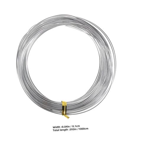 Mipcase 6 Rolls 1mm Diameter Silver Aluminum Wire for Flower Arrangement and Garland Crafts, Flexible Floral Wire for Sculpting, Plant Training, and DIY Decoration in Kuwait