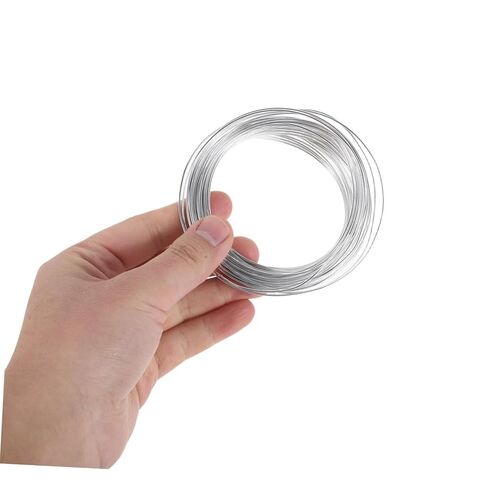 Mipcase 6 Rolls 1mm Diameter Silver Aluminum Wire for Flower Arrangement and Garland Crafts, Flexible Floral Wire for Sculpting, Plant Training, and DIY Decoration in Kuwait