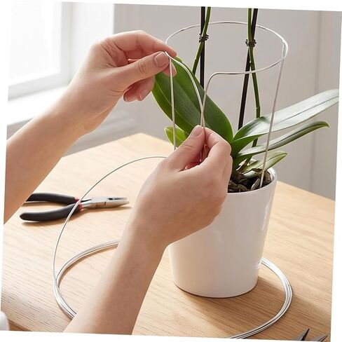 Mipcase 6 Rolls 1mm Diameter Silver Aluminum Wire for Flower Arrangement and Garland Crafts, Flexible Floral Wire for Sculpting, Plant Training, and DIY Decoration in Kuwait