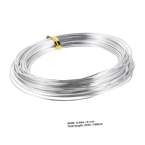 Mipcase 6 Rolls 1mm Diameter Silver Aluminum Wire for Flower Arrangement and Garland Crafts, Flexible Floral Wire for Sculpting, Plant Training, and DIY Decoration in Kuwait