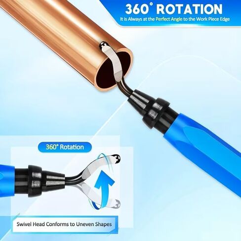 1-Pack Deburring Tool,High Speed Steel Swivel Blades - Works on Metal,Resin,PVC Pipes,Plastic and 3D Printed Edges - Plumbing & 3D Printing Burr Removal Reamer Tool,Ideal for Home Repair in Saudi Arabia
