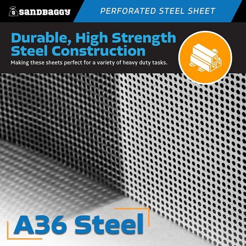 Perforated Steel Sheet 96" x 48" - Perforated Metal Sheet - 20 Gauge - Sandbaggy (30, 96" x 48") in Kuwait