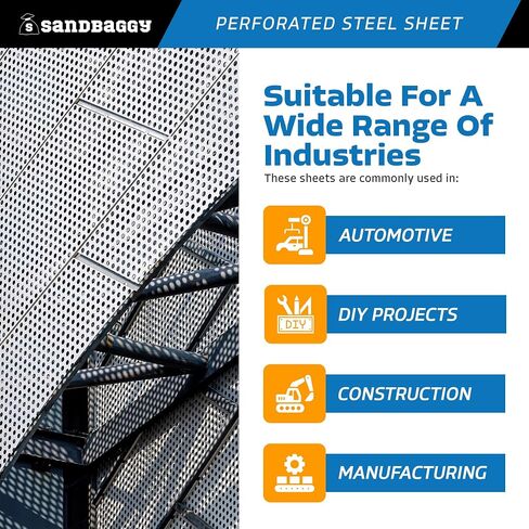 Perforated Steel Sheet 96" x 48" - Perforated Metal Sheet - 20 Gauge - Sandbaggy (30, 96" x 48") in Kuwait