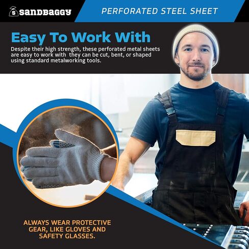 Perforated Steel Sheet 96" x 48" - Perforated Metal Sheet - 20 Gauge - Sandbaggy (30, 96" x 48") in Kuwait