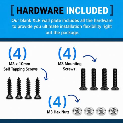 DIYTECH XLR Pass Through Cable, No Solder, for Stage Box, Patch Panel, Floor Box - No Solder for Pro Audio Installations (Male to Female 2-Pack) in Saudi Arabia