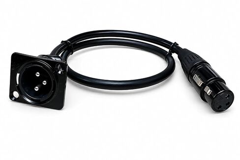 DIYTECH XLR Pass Through Cable, No Solder, for Stage Box, Patch Panel, Floor Box - No Solder for Pro Audio Installations (Male to Female 2-Pack) in Saudi Arabia