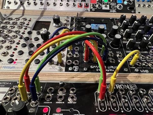 Luigi's Modular mPatch Mini Eurorack Patch Cables - Gray 30 cm (12 in) 5 Pack in Saudi Arabia
