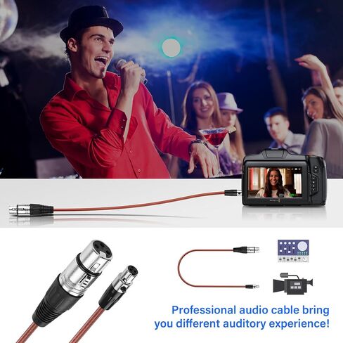 3-pin Mini XLR Female to XLR Female Microphone Audio Cable for Microphone, Camera, Audio Mixer, Amplifier（1M/3.2FT in Saudi Arabia