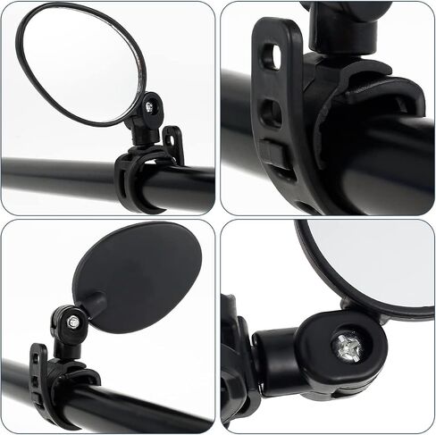Bike Mirror 2Pcs Bike Rear View Mirrors Breakage-Proof Adjustable Bicycle Mirrors 360° Rotation Bicycle Handlebar Rearview Mirrors Wide Angle Safe Plastic Bicycle Mirror for Mountain Bike Road Bike in Saudi Arabia