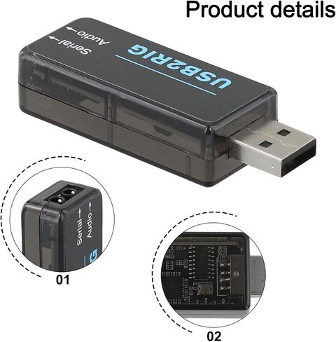 AUDIO2RIG Interface Adapter Isolated Audio Transformer Optocoupler USB for Sound Card PTT Control Compatible with for icom Jianwu Ham Radios Multi-System in Saudi Arabia