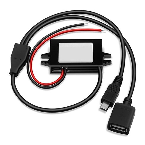 DC-DC 12V 24V to 5V 3A 15W Car DC Converter Type-C USB Step Down Voltage Power Supply Output Adapter(Single Ear USB_12V24V) in Saudi Arabia