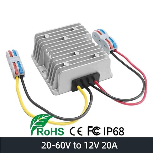 DC 36V/48V Step Down to 12V 20A 240W Converter Regulator Power Supply Module Transformer, Waterproof Voltage Reducer in Saudi Arabia