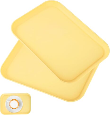 4 Pack Purple Plastic Serving Trays for Party Serving Food - Rectangular, 8.66 by 12 in, Heavy Duty Dessert Trays for Food Erving Platters for Party Tray Decor Veggie,Snack in Kuwait