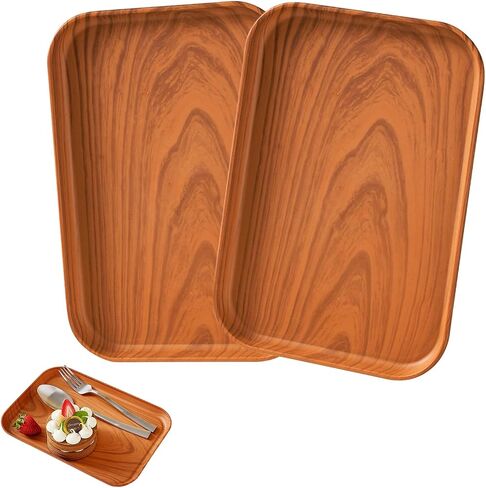 4 Pack Purple Plastic Serving Trays for Party Serving Food - Rectangular, 8.66 by 12 in, Heavy Duty Dessert Trays for Food Erving Platters for Party Tray Decor Veggie,Snack in Kuwait